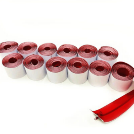Heavy-Duty Adhesive Red Zippers - 12 Pack
